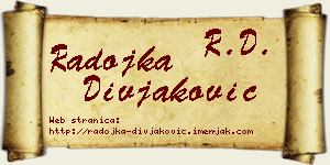 Radojka Divjaković vizit kartica